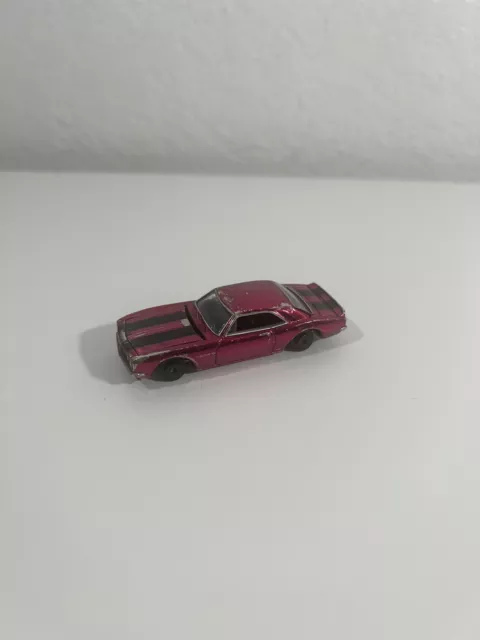 Johnny Lightning 1967 Chevy Camaro Pink No Rubber Tires 1:64