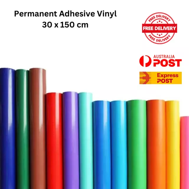 Permanent Adhesive Vinyl Roll Sheet 150 cm suit Cricut DIY 30cm x 150cm AU FREE