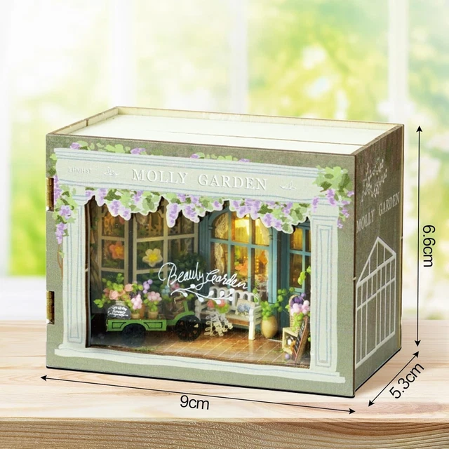 CUTEEFUN DIY MINIATURE House Kits, 3D Wooden Dollhouse Kits, Tiny Model - View #4