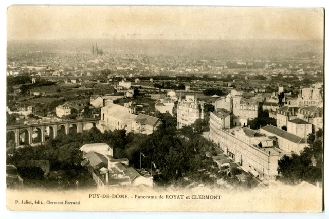 CPA 63 Puy-de-Dôme Panorama de Royat et Clermont