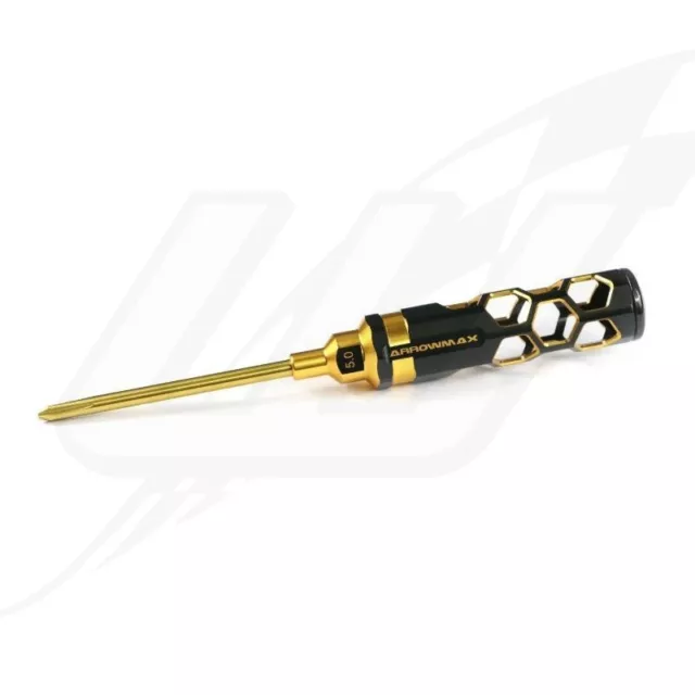 FR- Arrowmax Phillips Screwdriver 5.0 X 100Mm Black Golden (Honeycomb Tools Blac