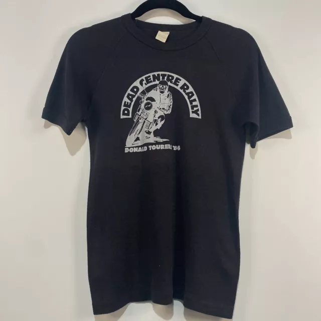 Vintage Single Stitch Made In Australia 1982 Dead Centre Motorbike Rally T-shirt