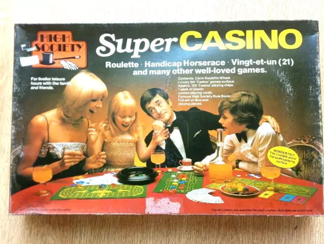 Vintage 1979 Super Casino High Society Berwick Board Game New NOS Damaged Box