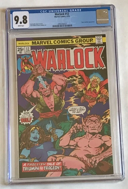 Warlock 12 cgc 9.8 Marvel  Pip the Troll Gamora Starfox WHITE p NM /MINT GotG