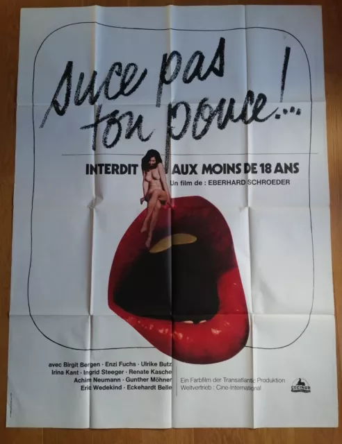 SUCE PAS TON POUCE affiche cinema originale erotique 160x120 cm litho