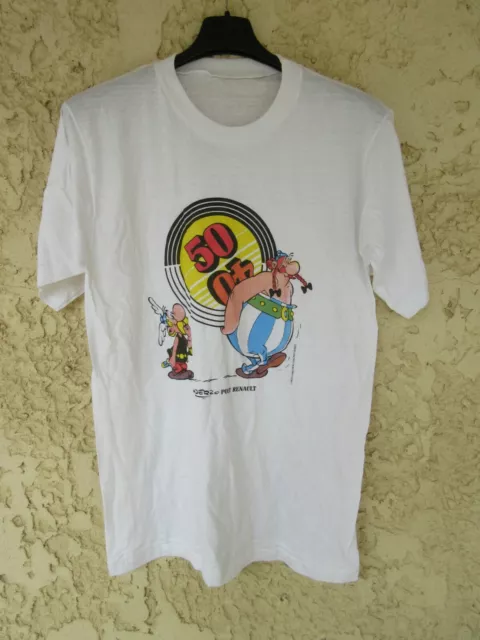 T-shirt ASTERIX OBELIX UDERZO pour RENAULT vintage 1981 publicité collection M
