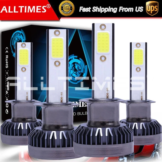 4x Super Bright H1 LED Headlight Kit High Low Beam Fog Driving Bulbs 6500K White