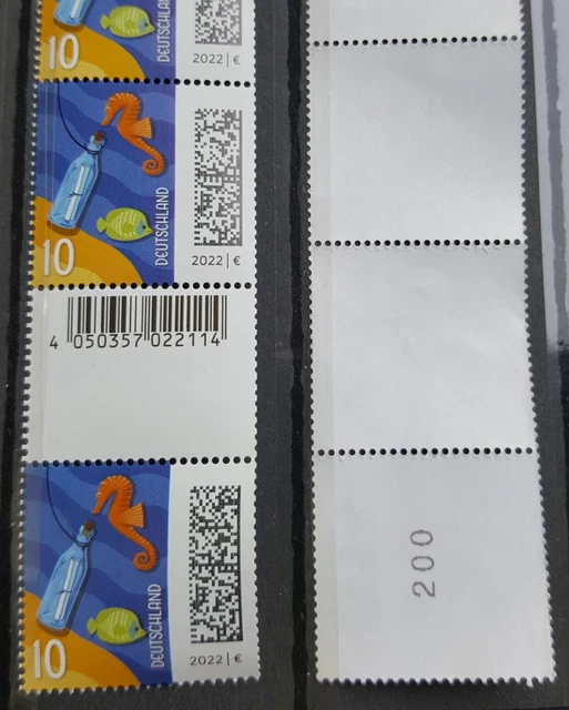 Bund Welt der Briefe MiNr 3723 R Flaschenpost 1. Auflage RA Rollenanfang 12er**