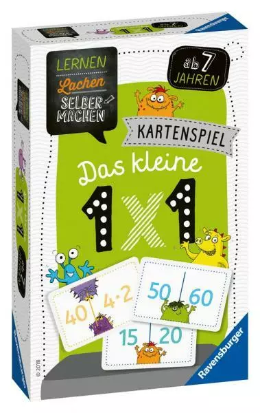 Ravensburger Kinder Kartenspiel Lernen Lachen Selbermachen kleine 1 x 1 80350