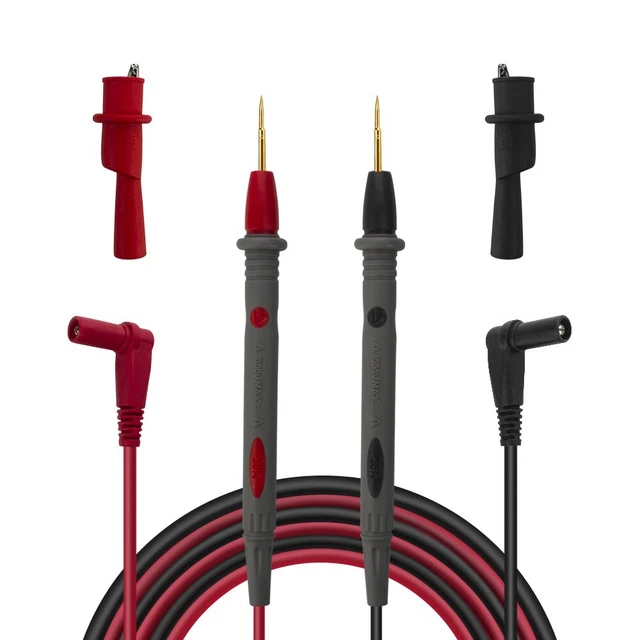 SET TUBI DI prova multimetro multifunzione 12 in 1 morsetti a coccodrillo digitali EUR 17,80