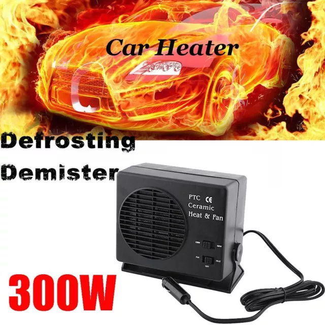 Black Dryer Air Warmer Car Electronics Demister Heater & Cooler Ceramic Fan