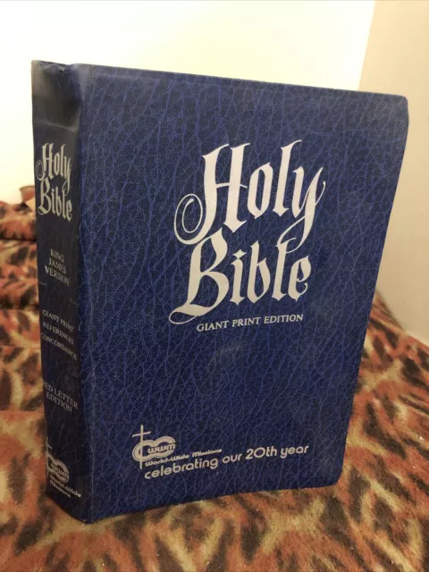 Vintage Holy Bible KJV 1978 Giant Print Reference Edition Concordance With Helps