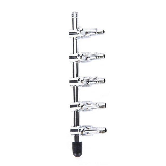 2 Edelstahl Luftverteiler Für Aquarium – 2-Wege Flow Control Ventil, 4 Mm Anschlüsse