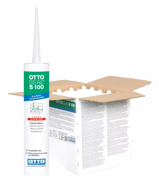 Ottoseal S100 20x300ml Silicona Sanitario Sellado de Juntas Sellado
