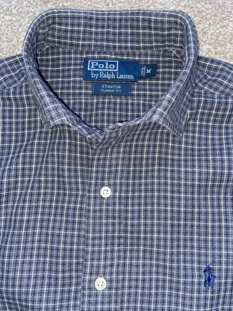 Polo by Ralph Lauren, Shirts, Ralph Lauren Polo Mens Shirt 3xb Blue Plaid  Button Up Long Sleeve Classic Fit