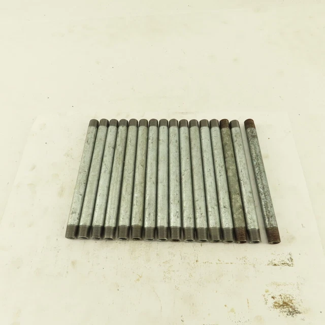 1/8" NPT x 5" Galvanized Iron Pipe Nipple Fitting Schedule 40 Lot of 16