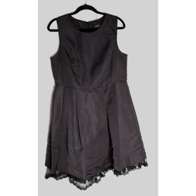 Jason Wu for Target Sequin Petticoat Back Zip Sleeveless Black Dress Size 14