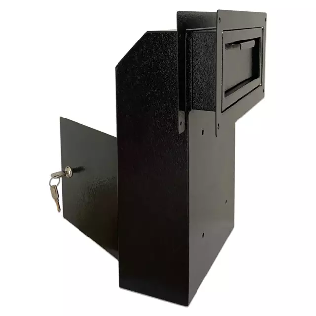 Plugsharge Door Drop Box, Mail Slots, Through The Door  Locking Mailbox, Black