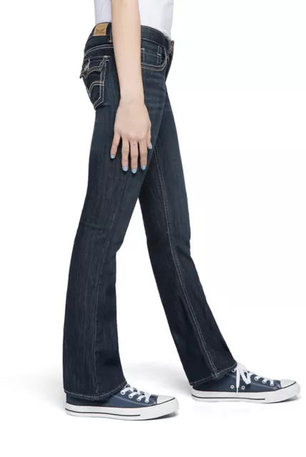 Nwt Levi’s Girls 715 Taylor Thick Stitch Adjustable Waist Jeans $42 8 1/2 Plus 3
