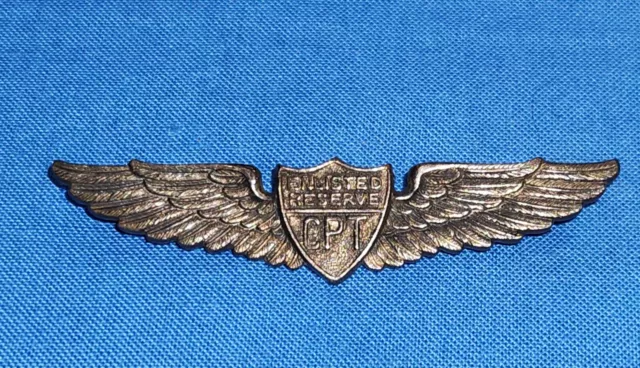 Wwii Aaf Enlisted Reserve Cpt Pilot Wing Danecraft Sterling 504 27