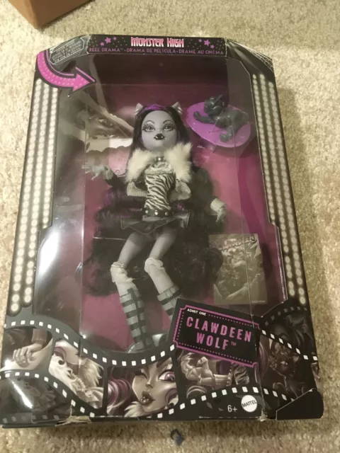 2022 Monster High Reel Drama Clawdeen Collectors Doll -- Minor box