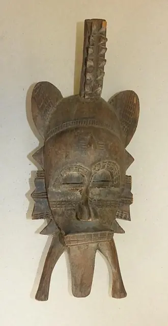 Older Senufo Poro Society  Kpeliye'e Mask - Dense Hardwood