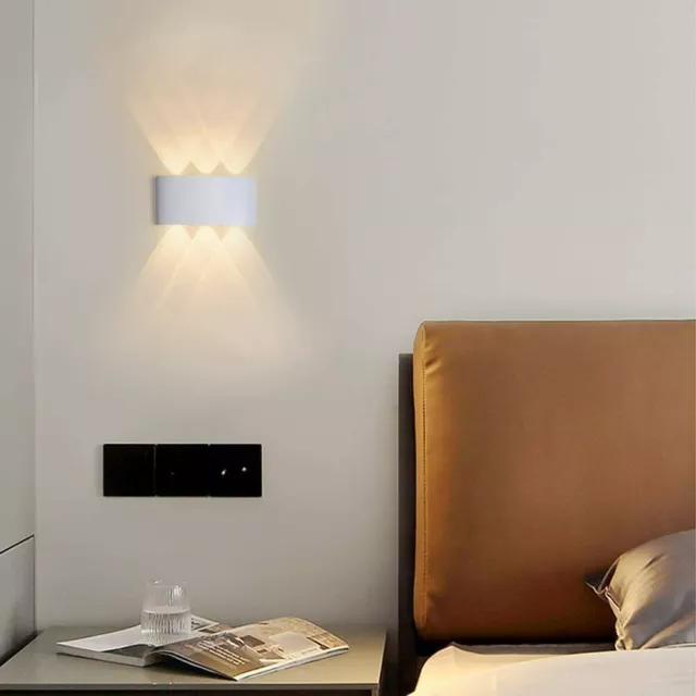 Applique Parete LED Bianco Interno Esterno 18W Doppia Luce Up&Down Impermeabile 2
