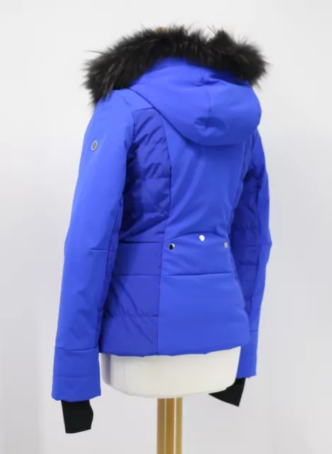 Poivre Blanc Hollie Stretch Real Fur Womens Ski Jacket True Blue Rrp £750 Vi 2