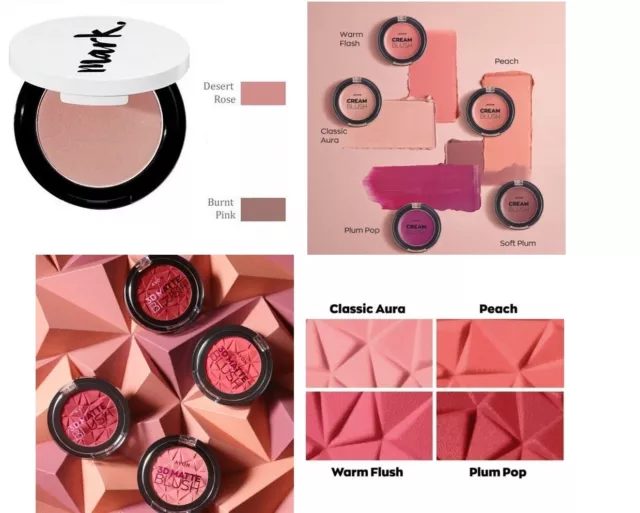 New Avon Cream & Powder 3D Matte Be Blushed Blush Blushers Peach Plum Pink Rose