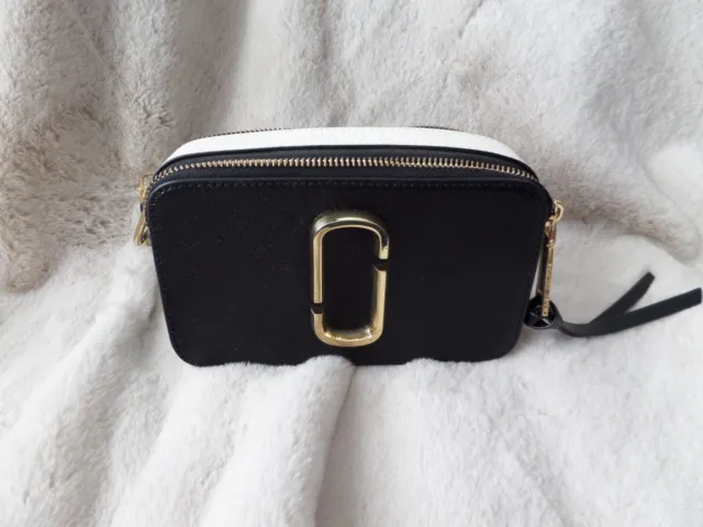 Marc Jacobs Women's Black and White Snapshot Small Camera Purse Bag