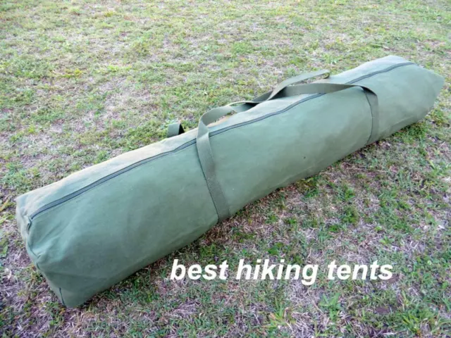 NEW* Heavy Duty Long Canvas Steel Pole Carry Bag Camping Tent Tarp Awning 2 Size