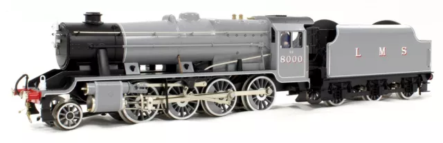 Ace Trains 'O' Gauge E38M Lms Wartime Grey 2-8-0 Class 8F #8000 Steam Locomotive