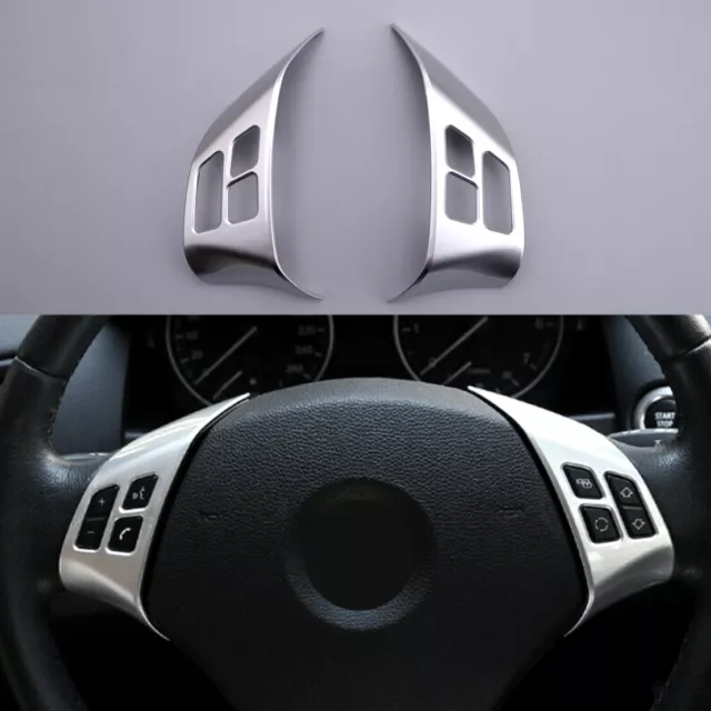 Pair Steering Wheel Button Cover Trim Fit for BMW 3 series E90 X1 E84 2010-2013