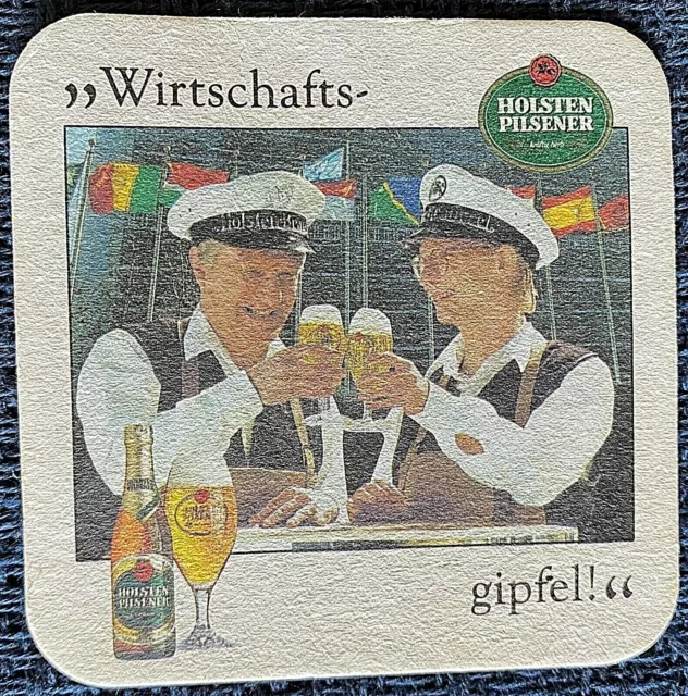 Vintage Holsten Pilsener Beer Coaster-Hamburg Germany Carlsberg Brewery