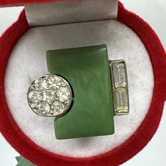 Bague Fantaisie Style Tibétain - Pierre Zircon/Strass Vert - Alliage - Neuf Sans Emballage