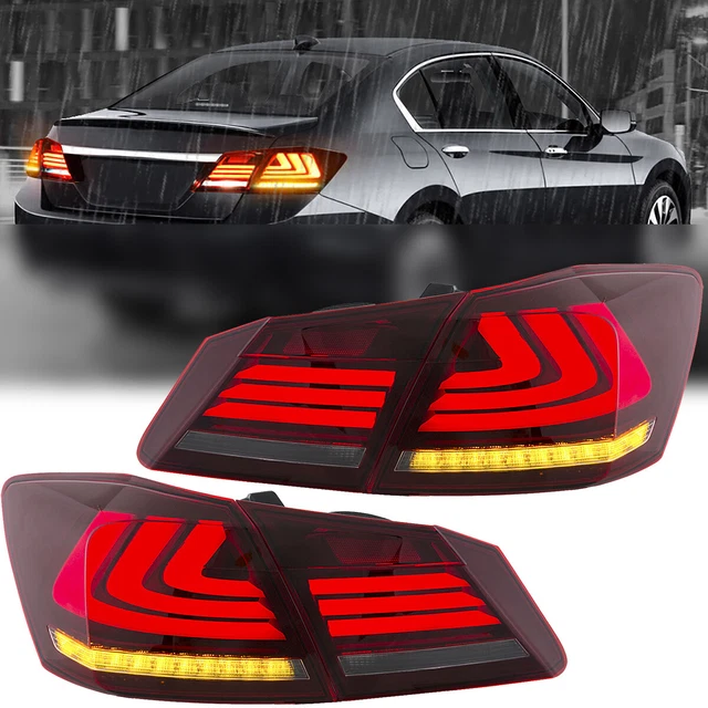 Tail Light Assembly Left Driver Side Outer For 2016-2017 Honda Accord Sedan - Direct Replacement, Red/Clear OEM 921023W050 Replacement - Foto 8