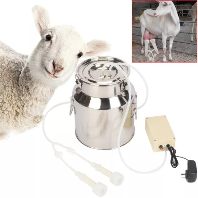 14L Electric Milking Machine Vacuum Pump Sheep Goat Milker Speed Adjustable