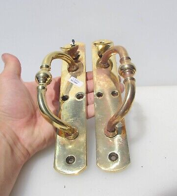 Antique Brass Door Handles Thumb Latch Lock Old Barn Gate Victorian Pulls J.C&S 3