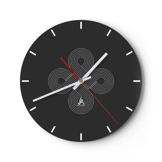TULUP® OROLOGIO DA Parete Vetro 60x30 cm Rettangolare - Astrazione
