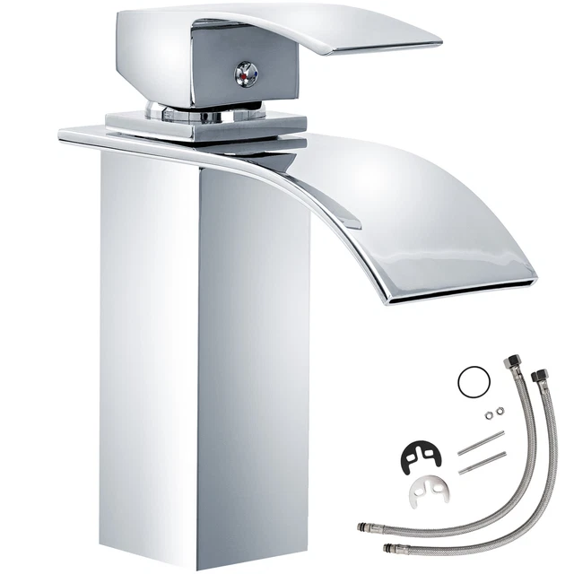 rubinetto alto effetto cascata, modello 1 miscelatore cucina grigio USATO