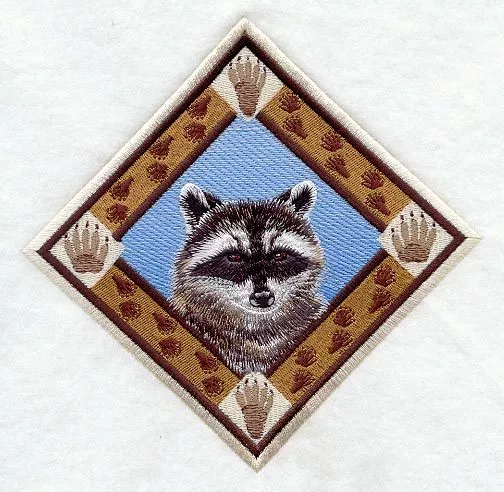Embroidered Sweatshirt - Raccoon Track Diamond D1500
