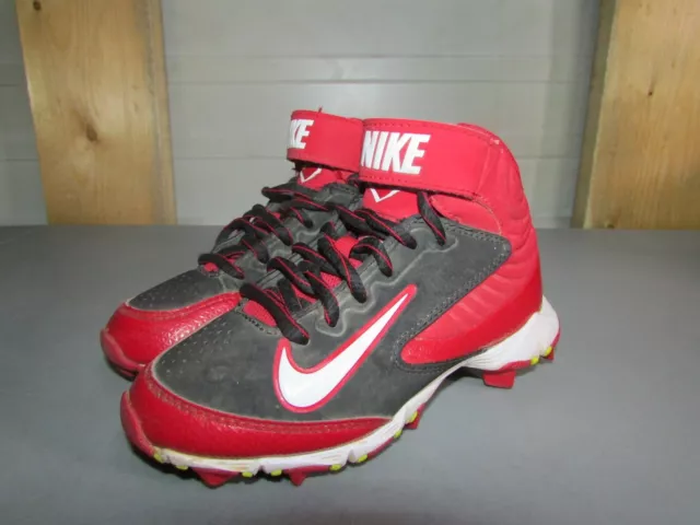 Nike Huarache Youth Baseball Cleats Size 11C Red And Black 634628-016 Tee-Ball