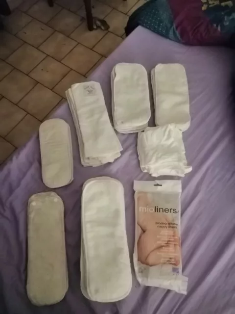 Gros lot de couches lavables te1 (16) + 30 inserts + enveloppe de couche offert