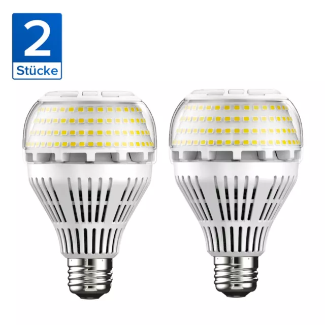 2X 22W E27 LED Glühbirne Leuchtmittel Kaltweiß Strahler 3000lm Energiespar 230V