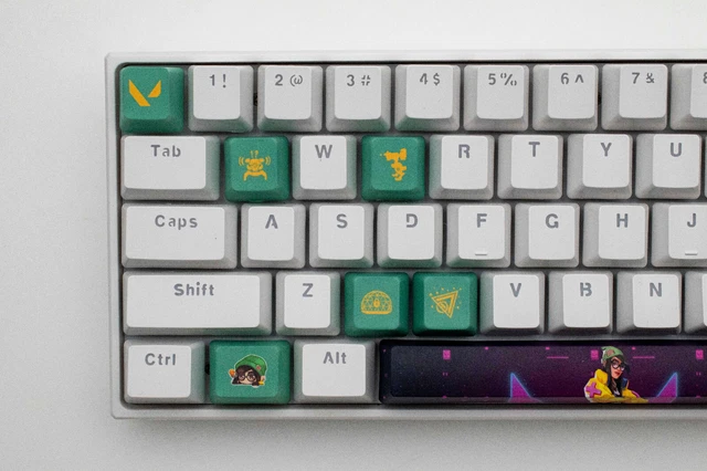 KEYCAPS VALORANT SAGE Edition - Profil OEM, 10 Touches Colorées PBT EUR