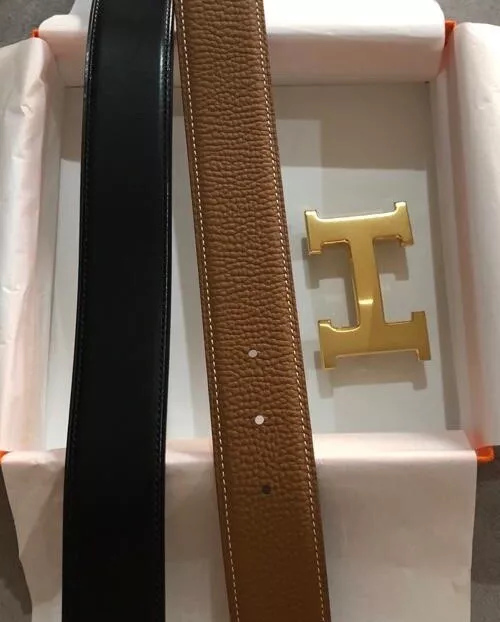 Hermes  Cintura 38mm.reversible belt Black⚫️/Brown 🟤Sz.95 H Gold