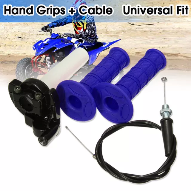 Pit Dirt Quick Action Bike Throttle Grip Twist Cable Kit For 110cc 125cc Pitbike