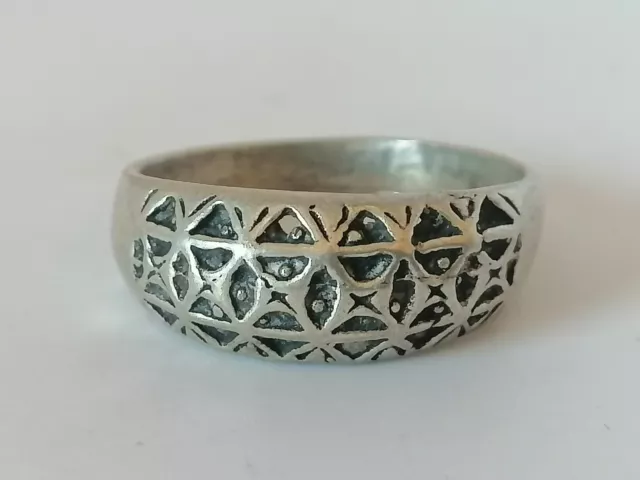 Rare Ancient Viking Ring Silver Color Artifact Authentic Very Stunning