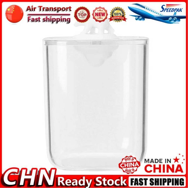 Clear Acrylic Storage Box Cotton Pad Swab Cosmetic Animal Case Washroom (A) Fr