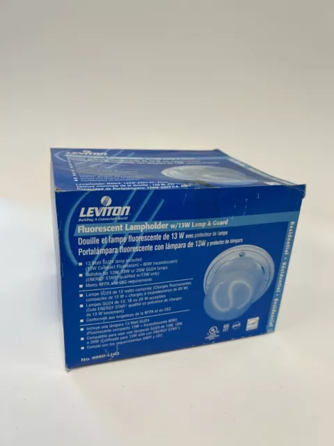 Leviton Fluorescent Lampholder with 13w Lamp and Guard Residential